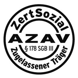 Das Zertifizierungslogo der AZAV.